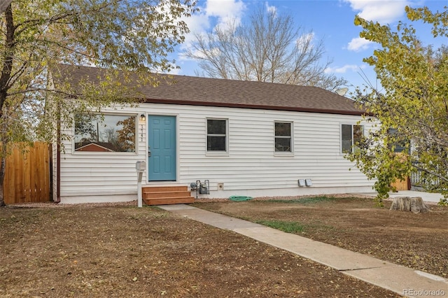 view of front of property