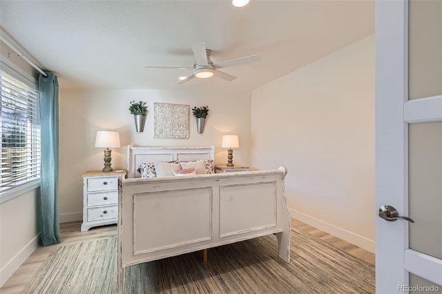 8985 Lander St, Westminster, CO 80031 - bedroom with light wood-type flooring, baseboards, and ceiling fan