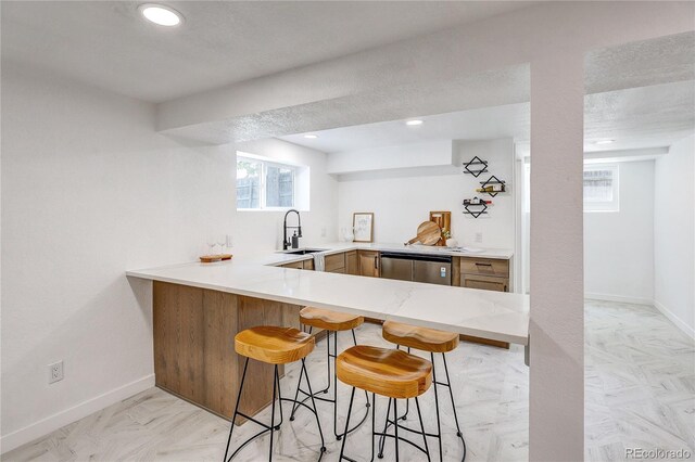 4818 Bryant St, Denver, CO 80221 - bar featuring stainless steel dishwasher and recessed lighting