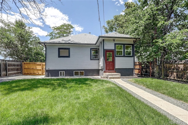 4818 Bryant St, Denver, CO 80221 - view of front of house featuring entry steps, a fenced backyard, and roof with shingles