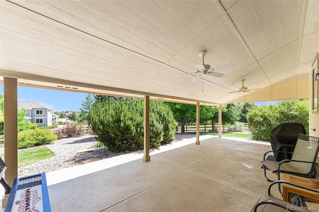 5289 Fairfield Cir, Castle Rock, CO 80104 - view of patio / terrace with ceiling fan