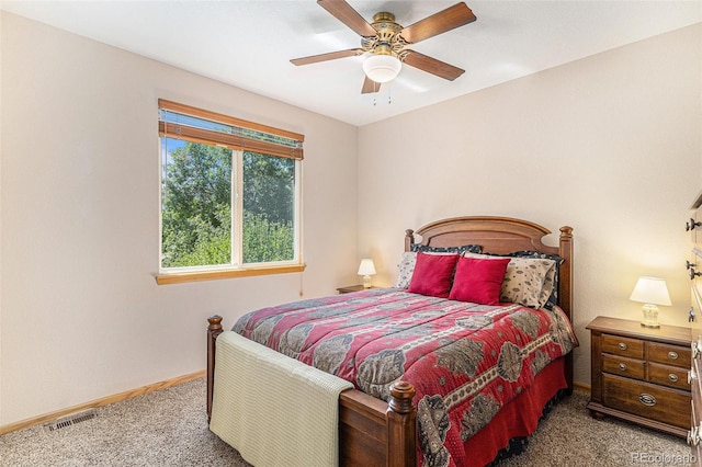 5289 Fairfield Cir, Castle Rock, CO 80104 - carpeted bedroom with baseboards and a ceiling fan