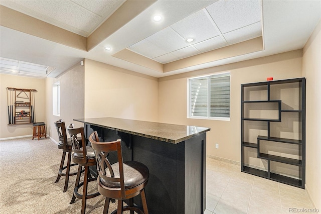 5289 Fairfield Cir, Castle Rock, CO 80104 - bar area featuring a raised ceiling and recessed lighting