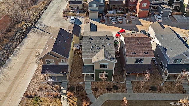 bird's eye view featuring a residential view