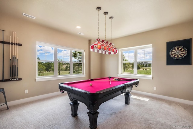 17275 Gwilym Ct, Monument, CO 80132 - rec room with carpet, pool table, and baseboards