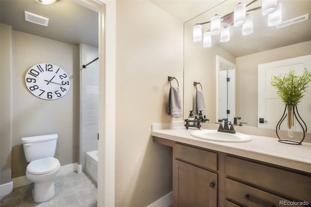 17275 Gwilym Ct, Monument, CO 80132 - full bathroom with toilet, vanity, and baseboards