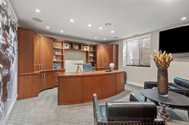 235 Eudora St, Denver, CO 80220 - office area featuring light colored carpet and recessed lighting