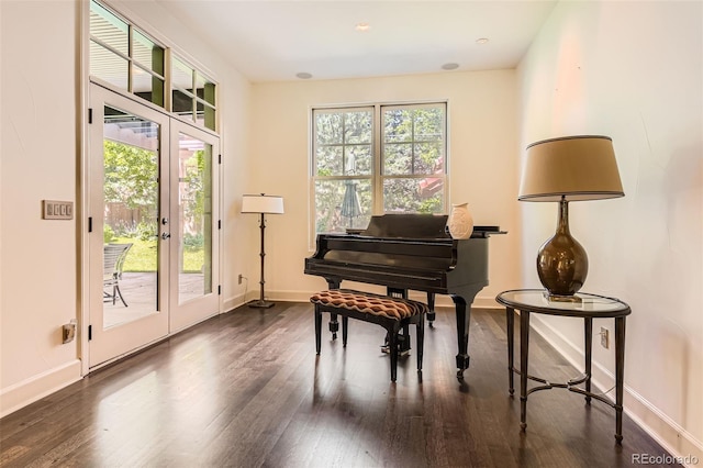 235 Eudora St, Denver, CO 80220 - living area featuring wood finished floors and french doors