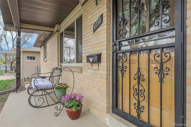 view of patio featuring covered porch