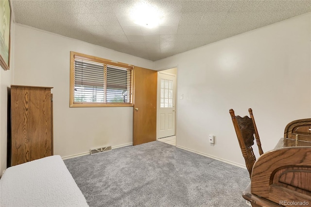 office area with carpet floors and visible vents