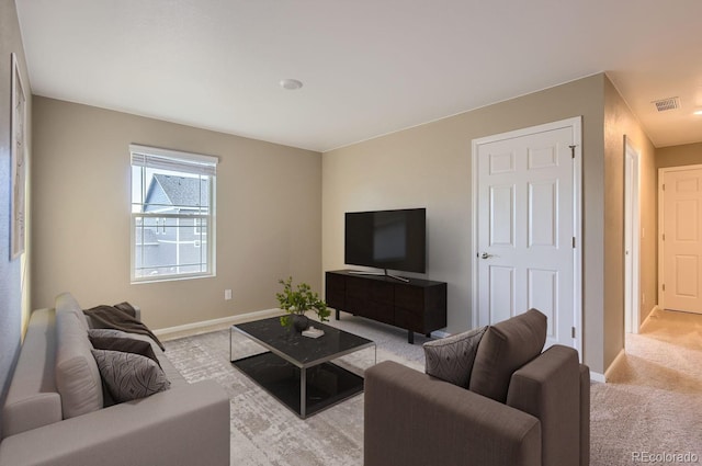 view of carpeted living room