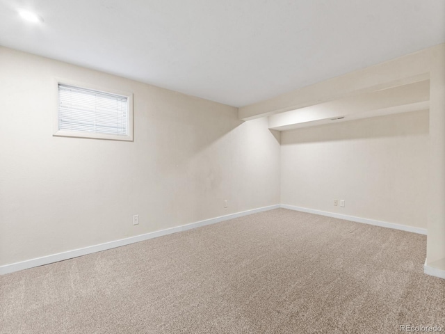 additional living space featuring carpet flooring