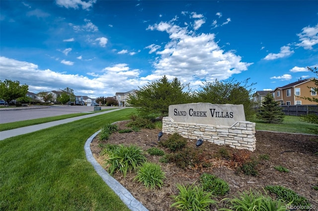 7046 Red Sand Grv, Colorado Springs, CO 80923 - community / neighborhood sign featuring a residential view
