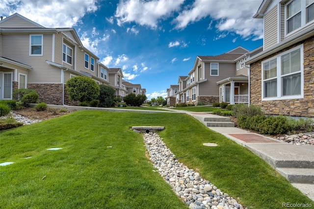 7046 Red Sand Grv, Colorado Springs, CO 80923 - view of property's community with a residential view and a yard