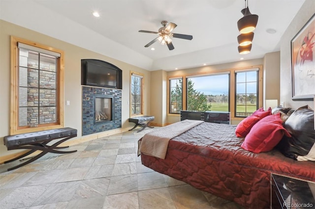 bedroom with ceiling fan