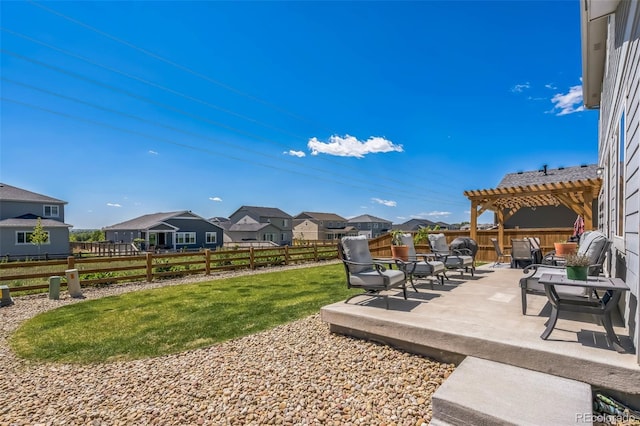 6954 E 117th Ave, Thornton, CO 80233 - view of yard with a residential view, a patio, and a pergola
