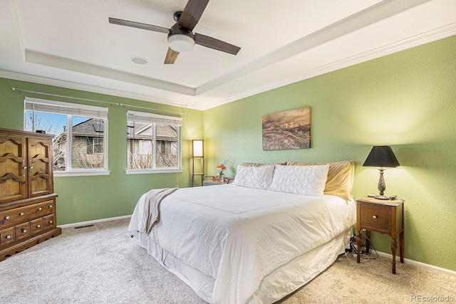10247 Telluride Way, Commerce City, CO 80022 - carpeted bedroom with a tray ceiling and ceiling fan