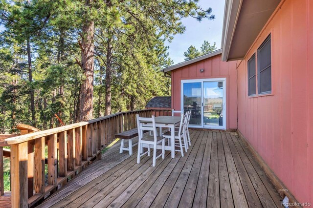 9591 State Highway 96, Westcliffe, CO 81252 - deck featuring outdoor dining area