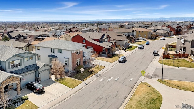 4464 E 139th Ave, Thornton, CO 80602 - aerial perspective of suburban area featuring mountains