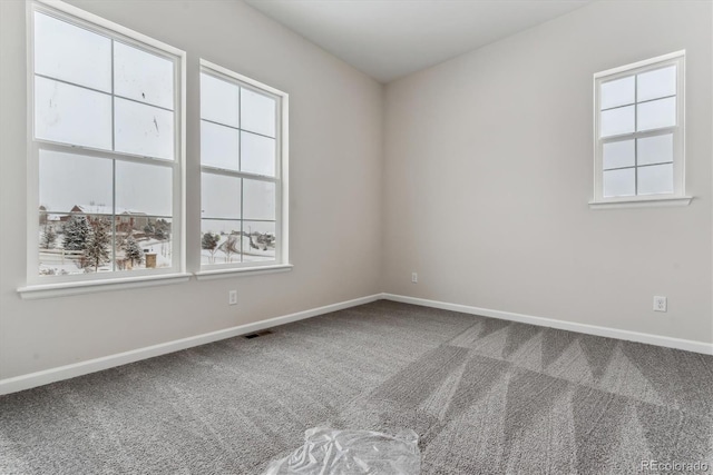 view of carpeted empty room