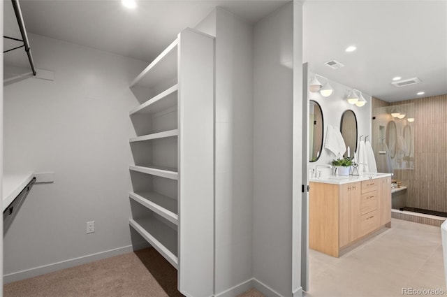 view of walk in closet