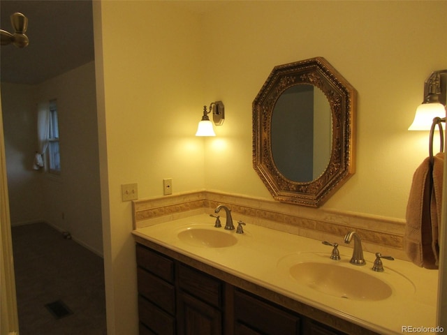 bathroom featuring vanity