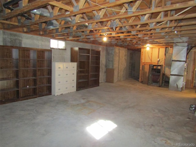 view of basement