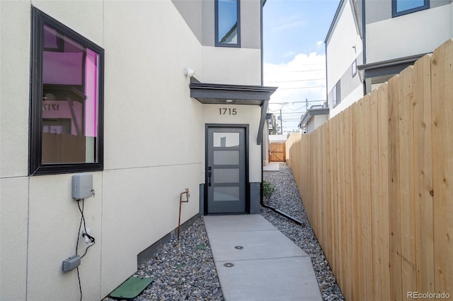 1715 Grove St, Denver, CO 80204 - view of exterior entry with stucco siding