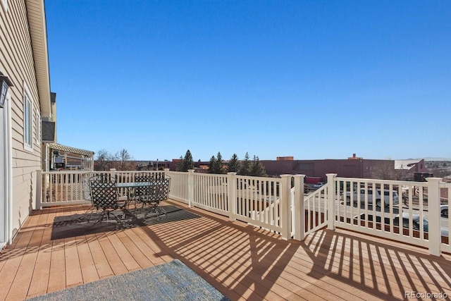 view of wooden deck