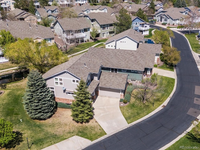aerial view of residential area