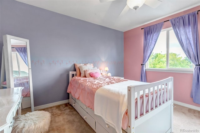4578 Quandary Peak St, Brighton, CO 80601 - bedroom with carpet floors, baseboards, and ceiling fan