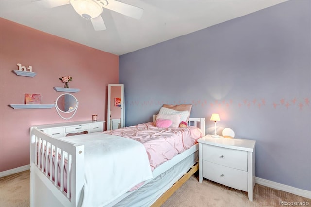 4578 Quandary Peak St, Brighton, CO 80601 - bedroom featuring light colored carpet, baseboards, and a ceiling fan