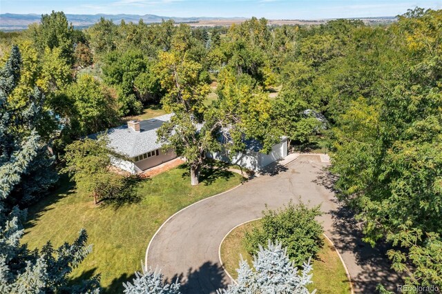 8813 Baseline Rd, Lafayette, CO 80026 - aerial view of property and surrounding area with a forest