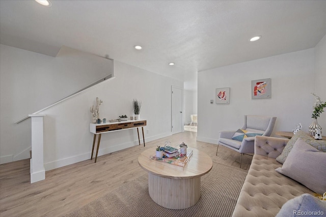 living room featuring wood-type flooring