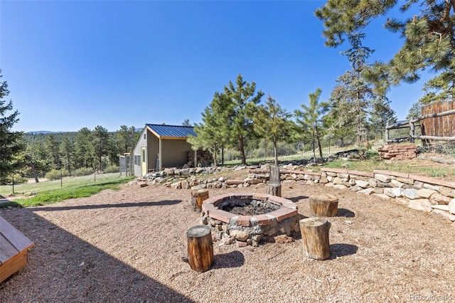 377 Homestead Rd, Bailey, CO 80421 - view of yard featuring a fire pit