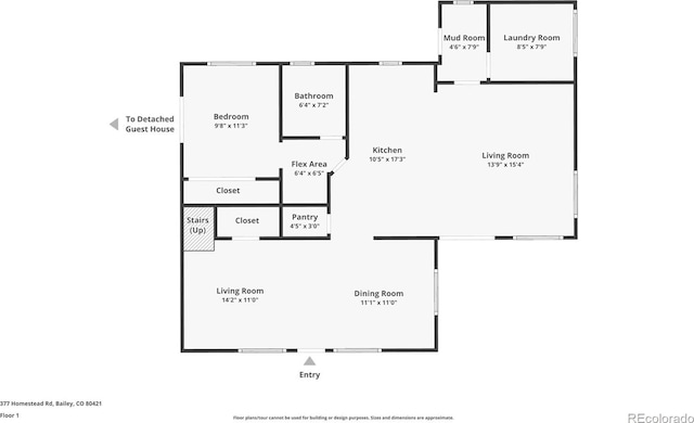 377 Homestead Rd, Bailey, CO 80421 - view of floor plan / room layout