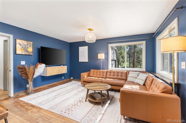 377 Homestead Rd, Bailey, CO 80421 - living area with hardwood / wood-style flooring and baseboards