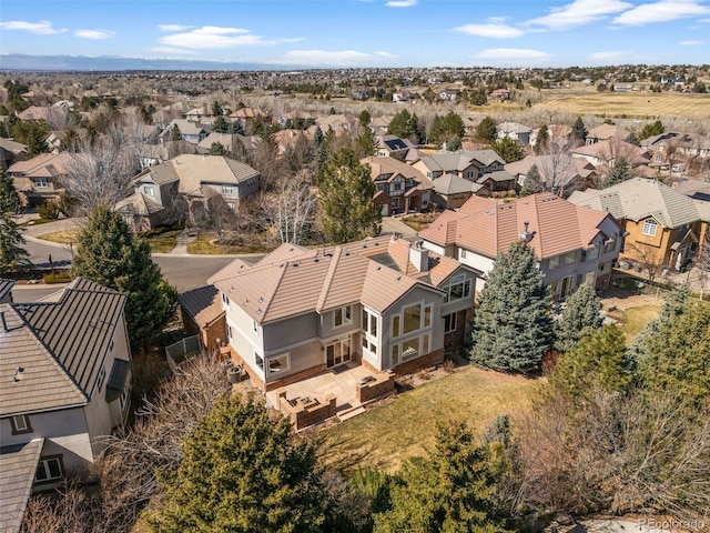 aerial view featuring a residential view