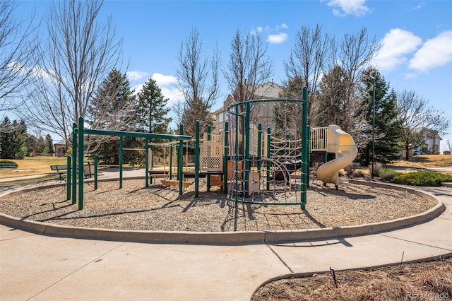 view of community jungle gym