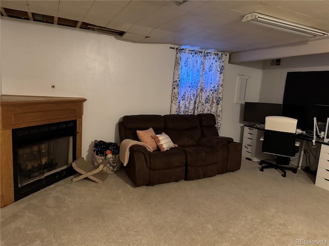 view of carpeted living room