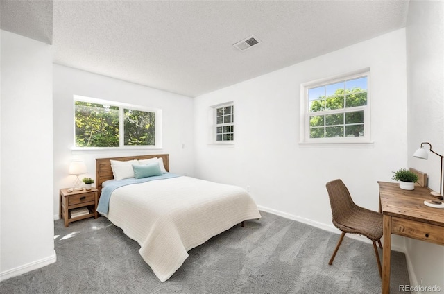 18527 E Kansas Pl, Aurora, CO 80017 - carpeted bedroom with multiple windows and a textured ceiling