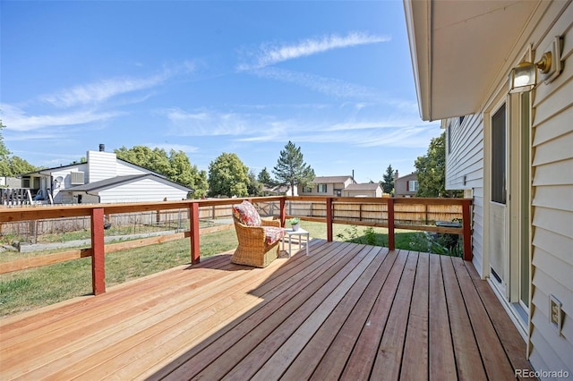 18527 E Kansas Pl, Aurora, CO 80017 - deck featuring a fenced backyard and a residential view