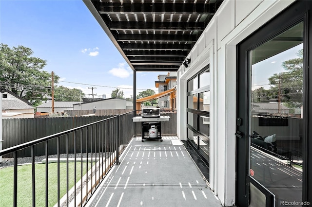 balcony with grilling area