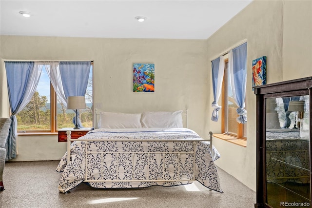 view of carpeted bedroom