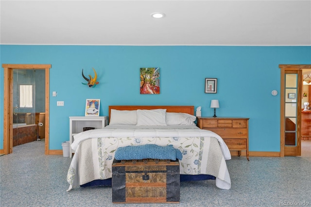 bedroom with baseboards