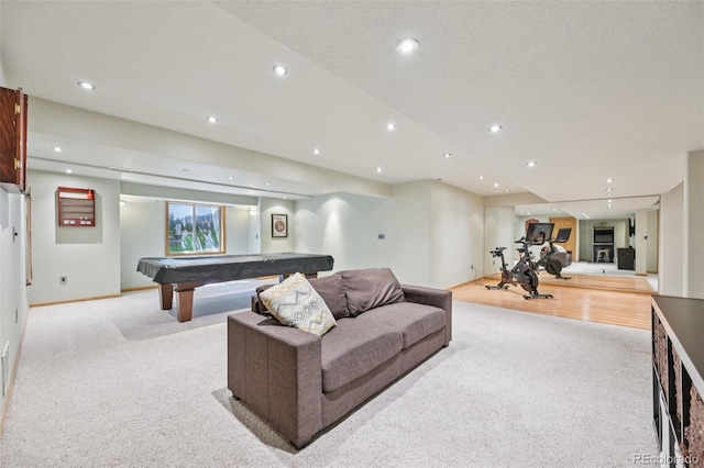 5528 S Jasper Way, Centennial, CO 80015 - recreation room with carpet, billiards table, and recessed lighting
