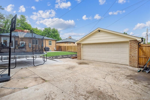 2664 Forest St, Denver, CO 80207 - detached garage with a trampoline