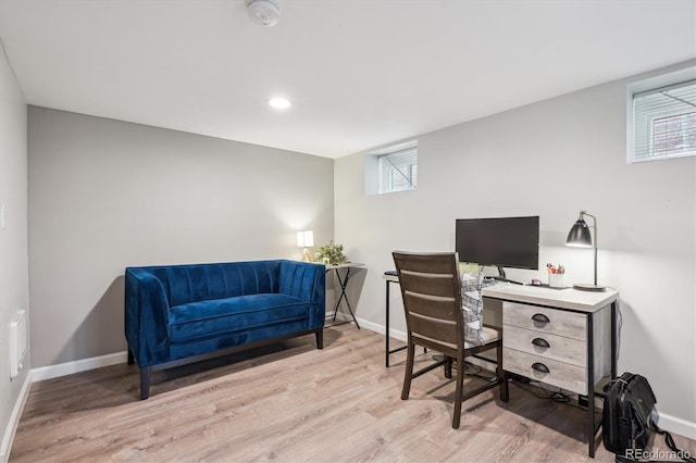 2664 Forest St, Denver, CO 80207 - office featuring wood finished floors and baseboards