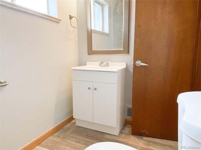 3820-3830 Pierce St, Wheat Ridge, CO 80033 - bathroom with vanity, wood finished floors, and plenty of natural light