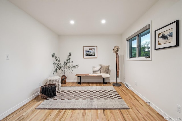 632 Wyoming St, Golden, CO 80403 - sitting room featuring light wood-style floors, recessed lighting, and baseboards